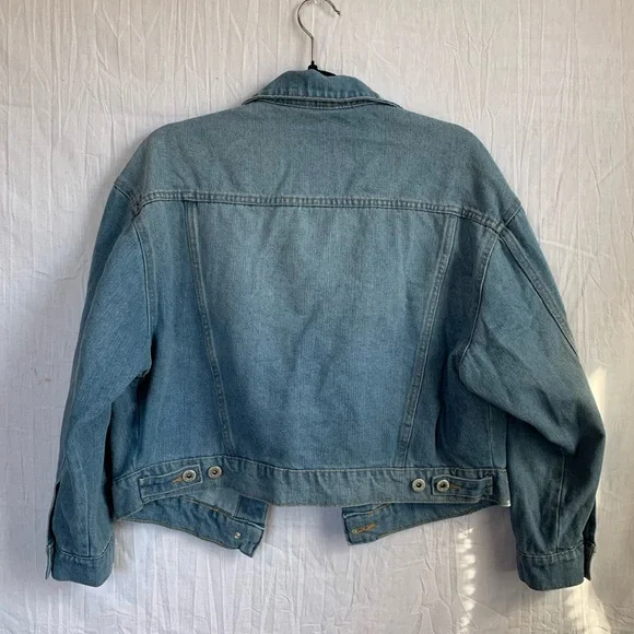 Womens Highway Jeans Cropped Oversized Jean Jacket - Picture 9 of 11